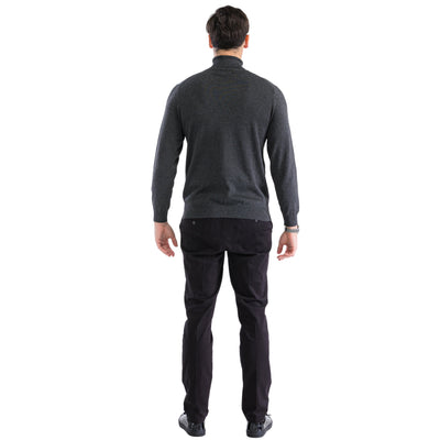 MENS CHARCOAL PULLOVER TURTLENECK SWEATER