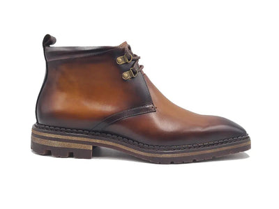 Calfskin Chukka Boot with Lug Sole