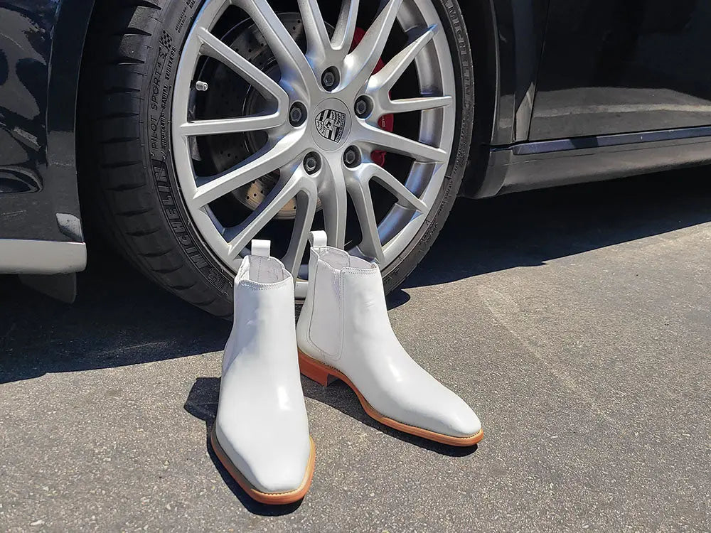 Carrucci Calfskin Leather Chelsea Boot