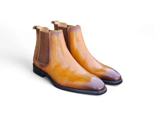 Calfskin Leather Chelsea Boot