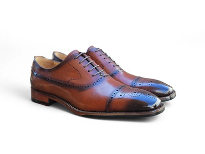 Cap Toe Lace-up in Leather Sole