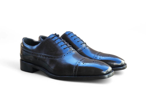 Cap Toe Lace-up in Leather Sole