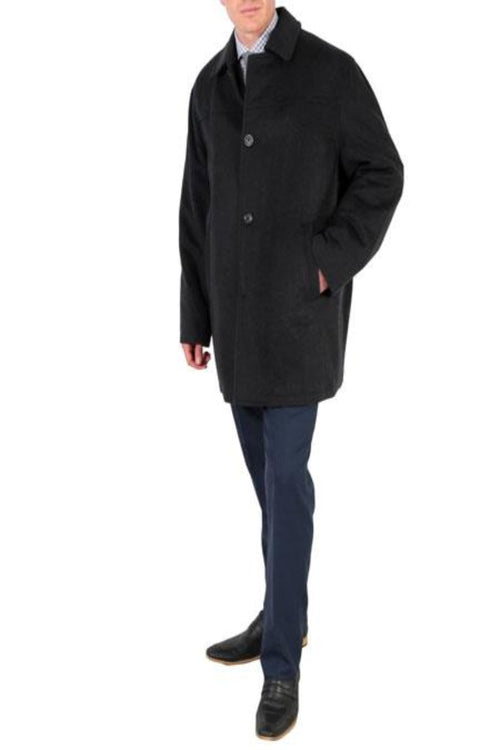 Mens Dress Carcoat Black Overcoat - Mens Car Coat by USA Men's Outlet