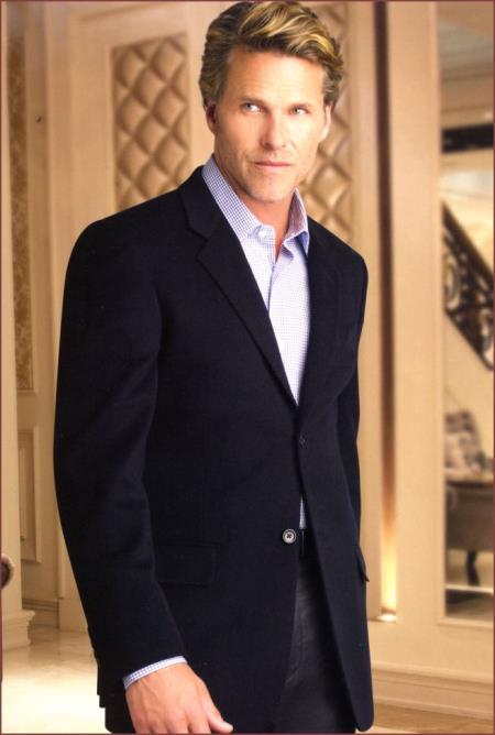 Cashmere Sport Coat Black by USA Men's Outlet