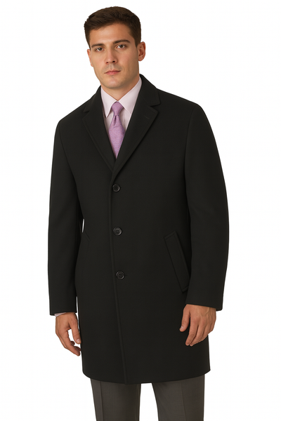 Men's Heavy Wool Overcoat Full Length by AlbertoNardoniStore