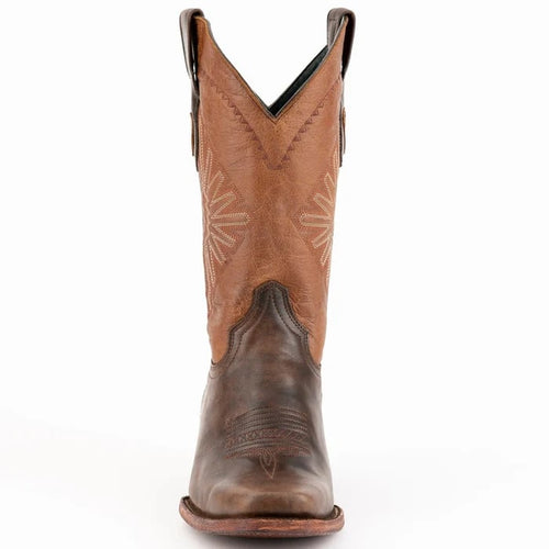 Ferinni Boot - Mens Dress Cowboy Boot - Ferrini Men's Santa Fe Leather Boots Handcrafted - Chocolate in Chocolate - Ferrini USA