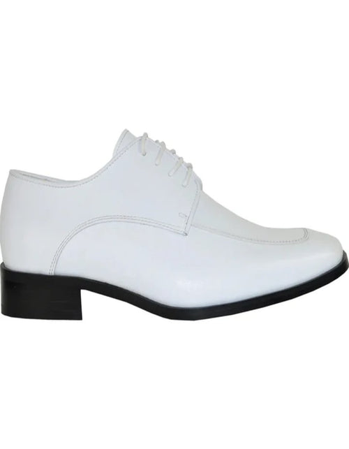 White Prom Shoes - Mens Classic Moc Toe White Prom Tuxedo