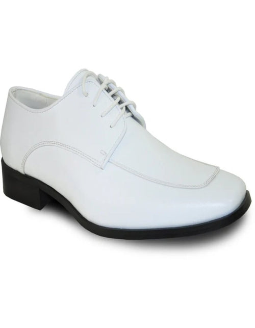White Prom Shoes - Mens Classic Moc Toe White Prom Tuxedo
