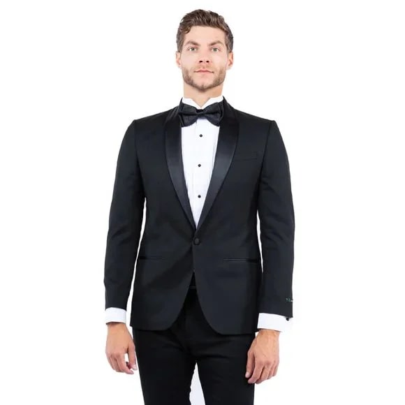 Shawl Collar Tuxedo Separates Coat, Black by ZeGarie - Men's Tuxedo USA