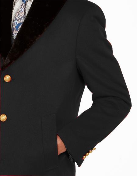 Mens Carcoat And Coat With Fur Collar + Black Coat USA Men's Outlet