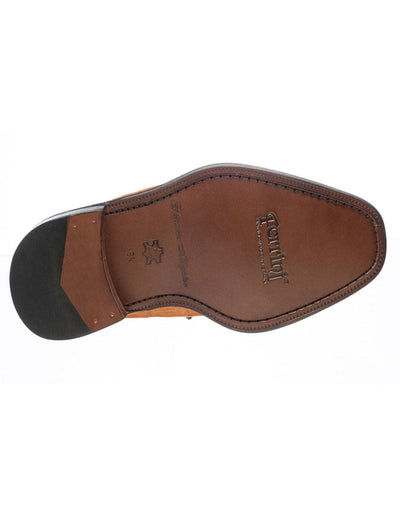 Ferrini Shoes - Mens Alligator Dress Shoe - Ferrini 216 Belly Alligator Cap Toe Shoes Cognac Ferrini USA