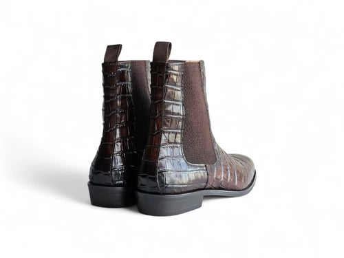 Crocodile Embossed Chelsea Boot