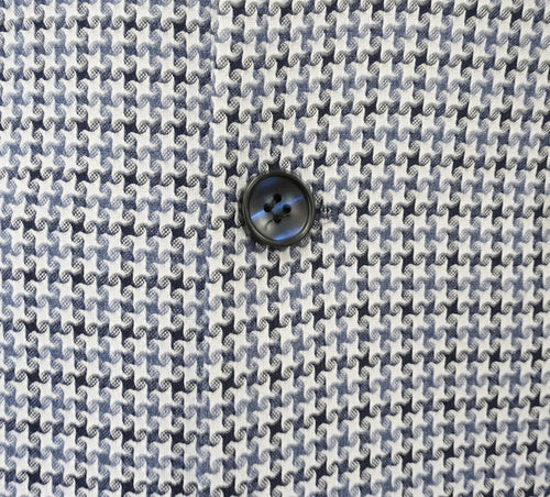 Blue Houndstooth Hybrid Fit Double Breasted Jacket by USA Men's Outlet