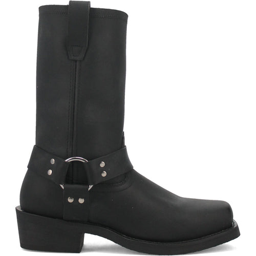 Dingo Black Oil Resistant Leather Mens Biker Boot