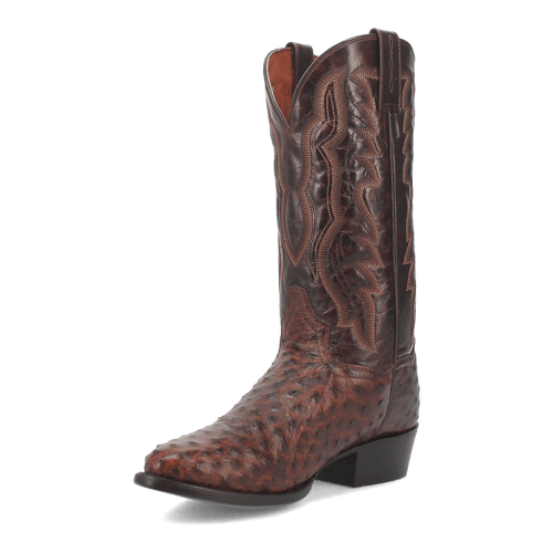 PERSHING FULL QUILL OSTRICH BOOT