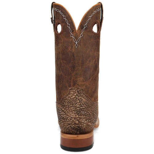 Dan Post Murray Men's Brown Bison Leather Square Toe Rugged Western Cowboy Boots by Dan Post Boots