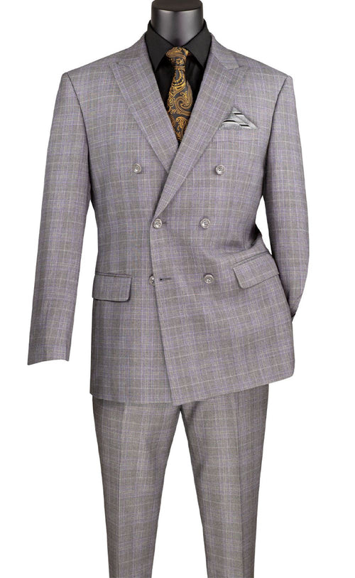 Ramses Collection - Double Breasted Suit 2 Piece Regular Fit in Beige by Vinci