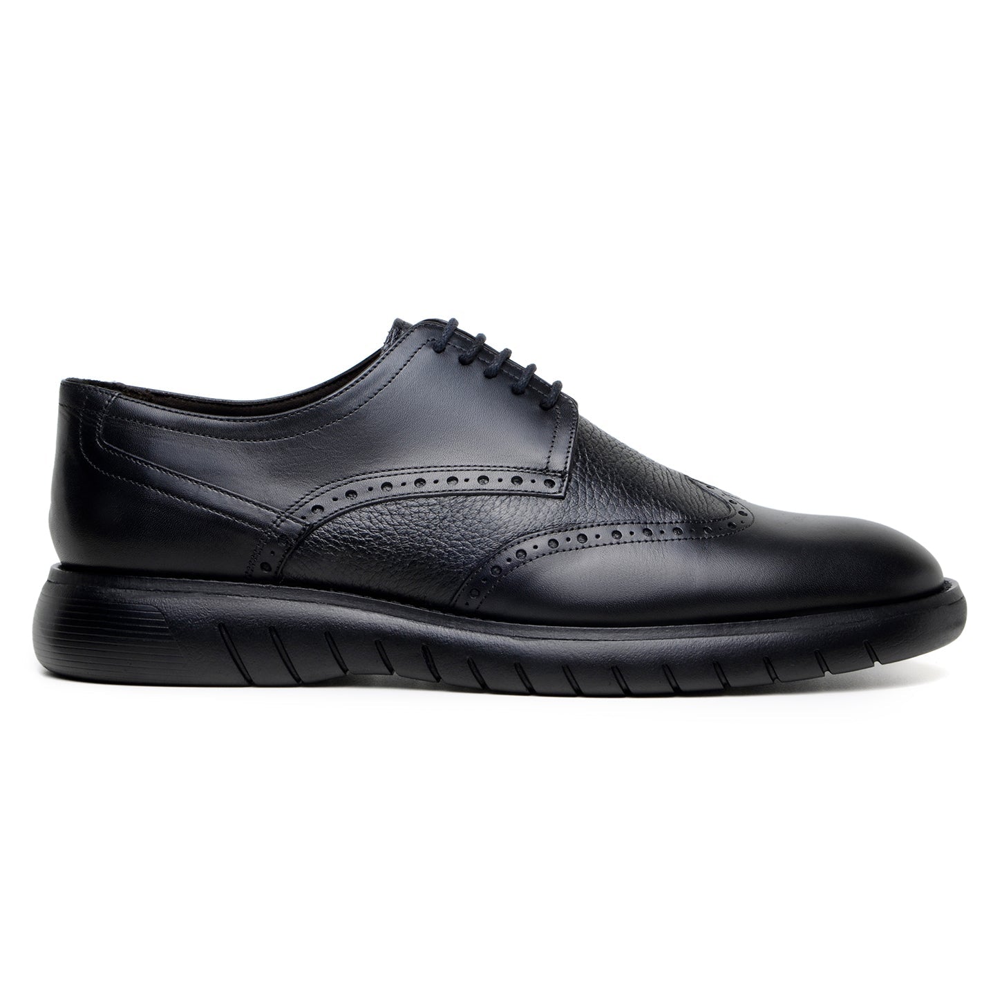 Belvedere Enzo Black Leather Oxford – SuitUSA
