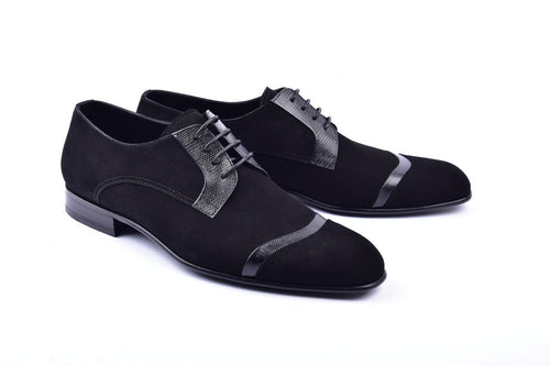 Corrente 2432 Suede Lace-Up - Black - Black - Size 13