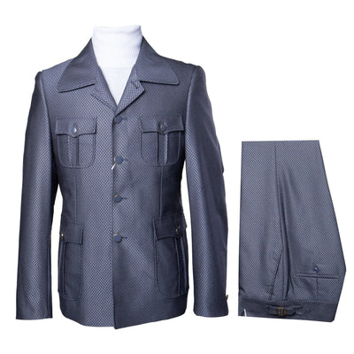 Rossi Man DUKE RM1767 - Slim Fit Steel Grey 3-Piece Suit for Men - Elegant Formalwear by USA Men's Outlet