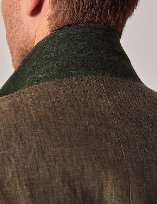Mens Linen Suit For Beach Wedding - Summer Suit in Dark Green Tailored Fit - Men's Tuxedo USA
