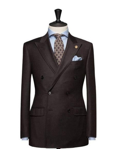 Men's high fashion Double Breasted Brown blazer
