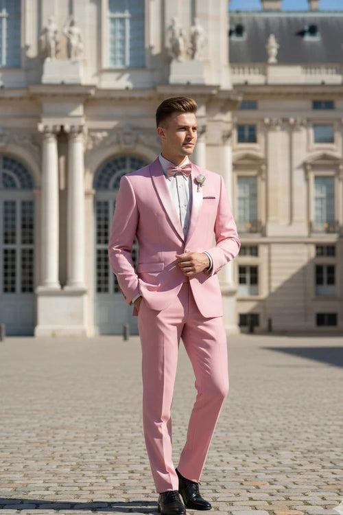 Dusty Rose 1-Button Shawl Tuxedo