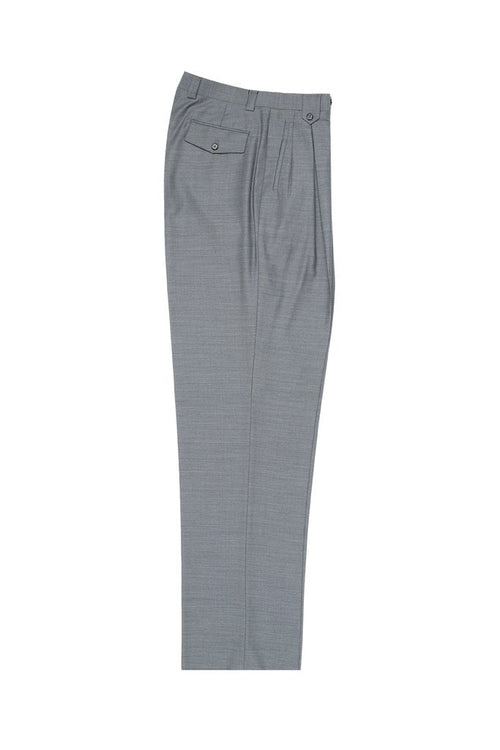 Tiglio Luxe Light Gray Wide Leg, Pure Wool Dress Pants 2576 E09063/26
