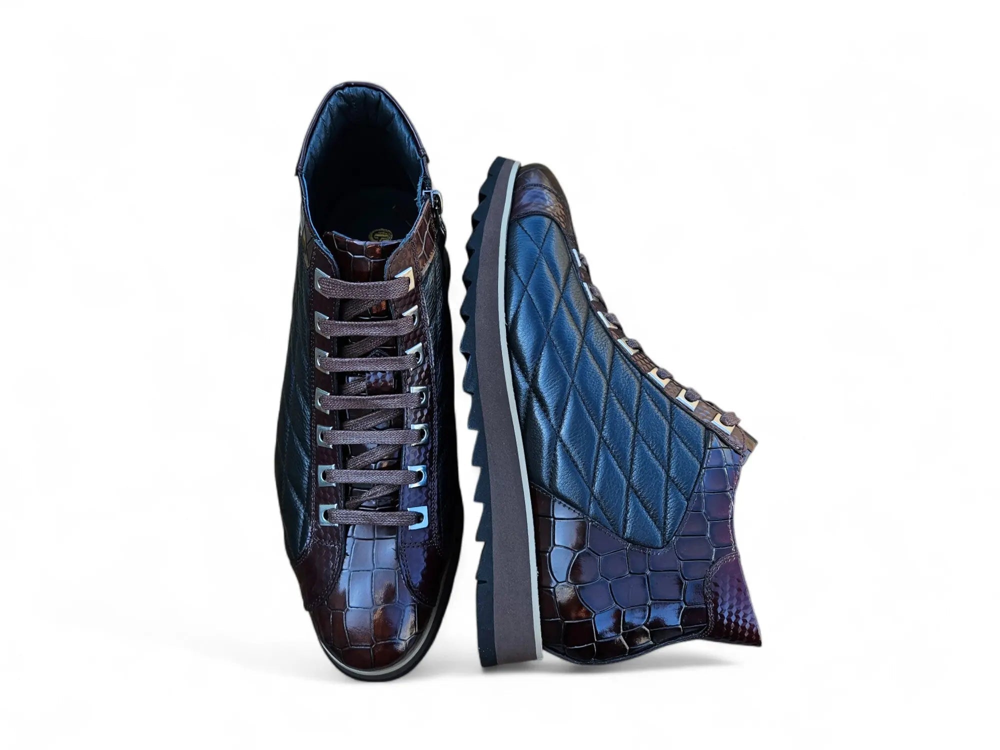 Embossed Alligator High Top