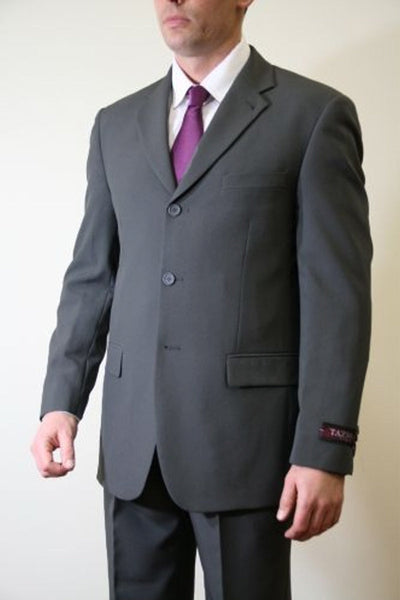 Men's Classic Dark Grey Suit in Poplin