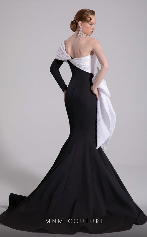 Fouad Sarkis F02907 One-Shoulder Mermaid Gown