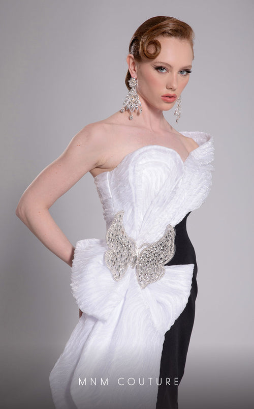 Fouad Sarkis F02907 One-Shoulder Mermaid Gown