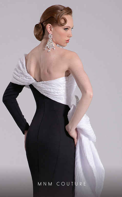 Fouad Sarkis F02907 One-Shoulder Mermaid Gown