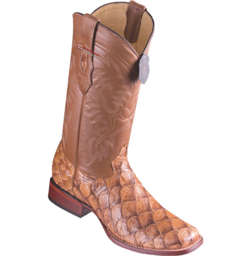 Men's Los Altos Glossy Pirarucu Fish Boots Wide Square Toe
