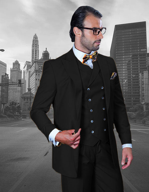 Big and Tall Business Suit Black