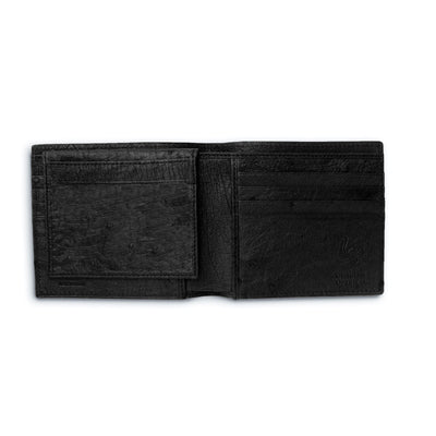 Mens Full Ostrich Quill Billfold Wallet in Black by Ferrini USA