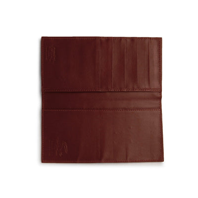 Alligator Checkbook Holder in Cognac by Ferrini USA