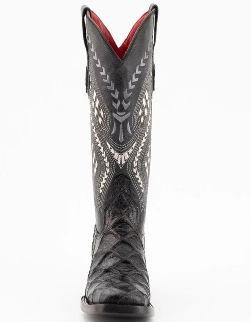 Ferrini Women's Bronco Square Toe Pirarucu Fish Print Boots Ferrini USA