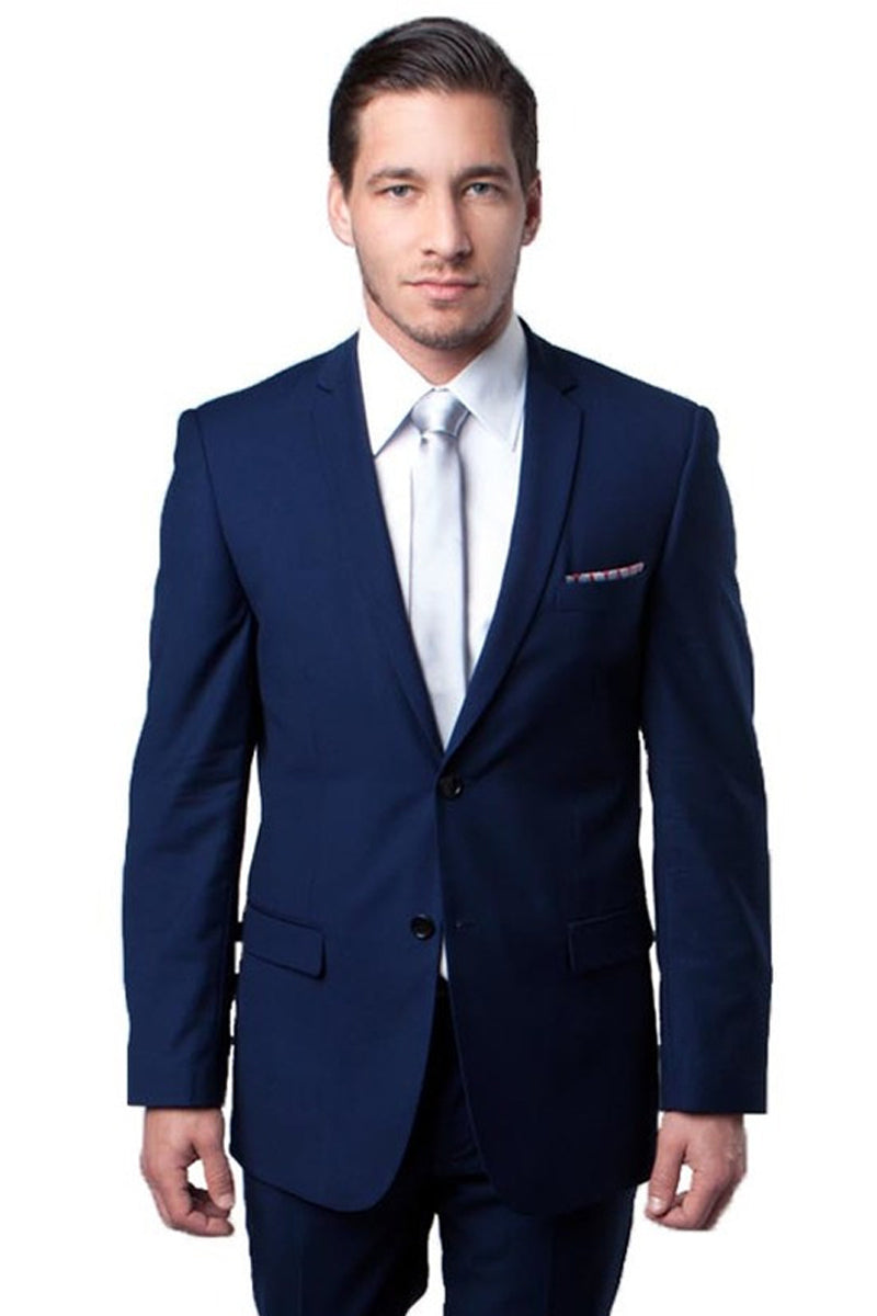 Men's Navy Slim Fit Suit in Dark Blue