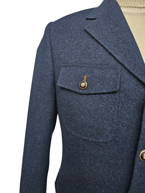 Mens Giovanni Testi 2 Piece Slim Fit Suit in Dark Blue β Classic 4 Button Notch Lapel Dress Suit