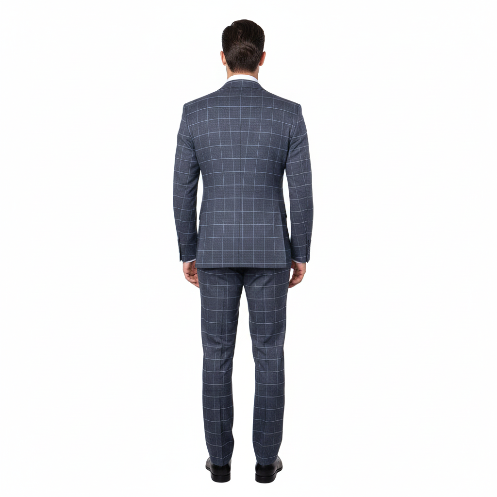 Men’s Blue Tailored Fit Suit – Premium Milano Style Formal & Casual Wear by Rossi Man RM2312