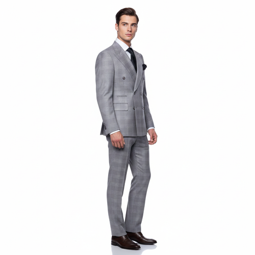 Men’s Grey Tailored Suit – Premium Milano Fit Formal & Business Wear by Rossi Man Milano RM1796