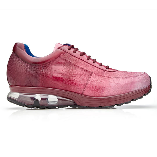 Belvedere George Multi Rose Pink Genuine Ostrich Leg Sneakers