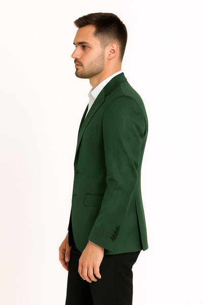 Mens Green Paisley Tuxedo Jacket – Slim Fit Embossed Formal Blazer for Weddings and Special Events in Soft velvet Fabric With Black Pants