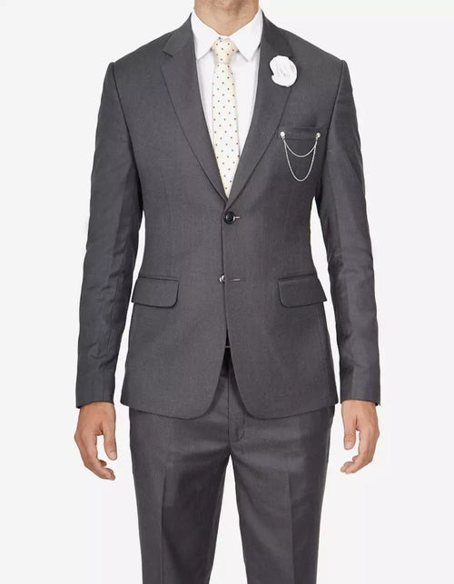 Mens Grey Two Piece Notch Lapel Jerome Suit by USA Men's Outlet