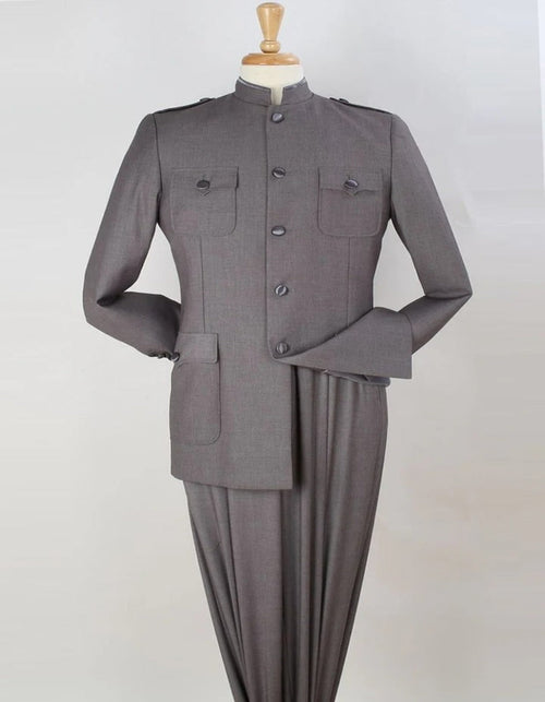 Pleated Suit - Mens Suits With Pleated Pant - Regular Fit Suit - Grey Suit - Men's Tuxedo USA