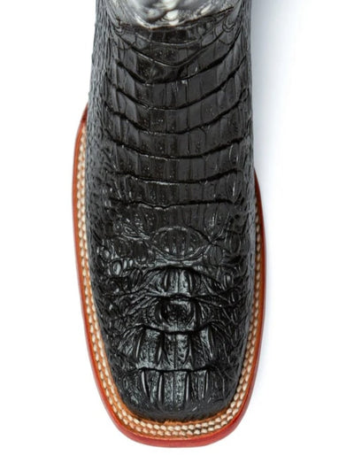 Men's Ferrini Caiman Crocodile Print Boots Handcrafted Black Ferrini USA