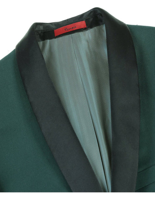 Green Prom Suit For Men - Mens Traditional Slim Fit Shawl Collar Hunter Green Tuxedo