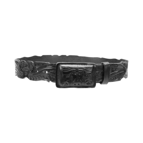 Cinto Vaquero de Cuero Cincelado Original