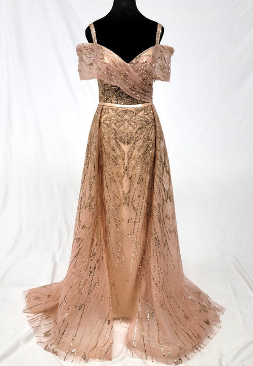 Chicas 17990 Glitter Evening A-Line Sweetheart Floor-Length Shimmer Satin Dress